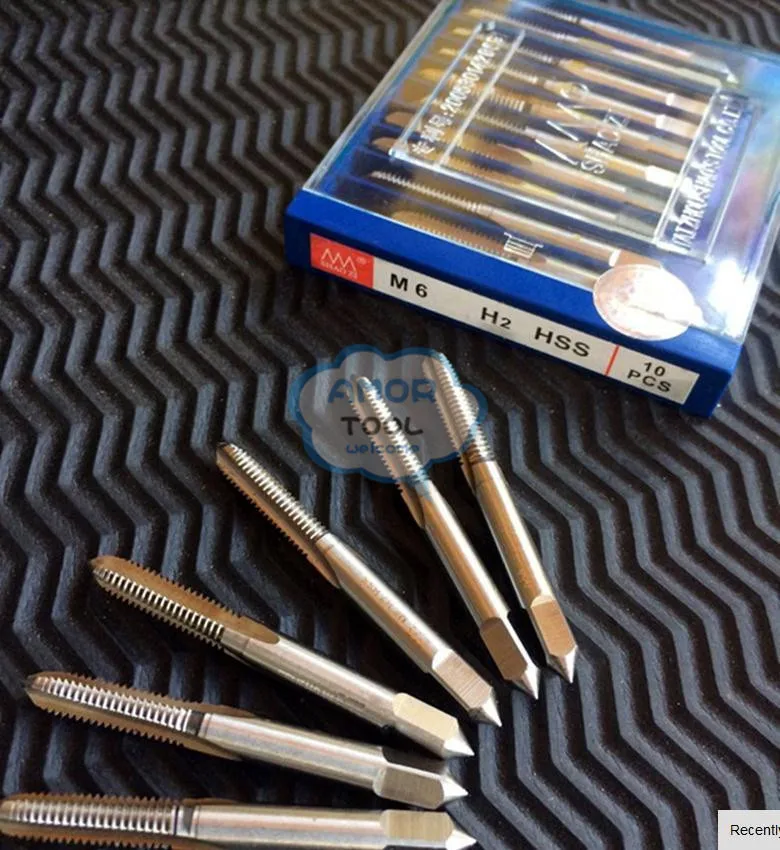 screw thread tap 10pcs/box HSS machine taps M6 hand tap die set alargador herramientas de mano