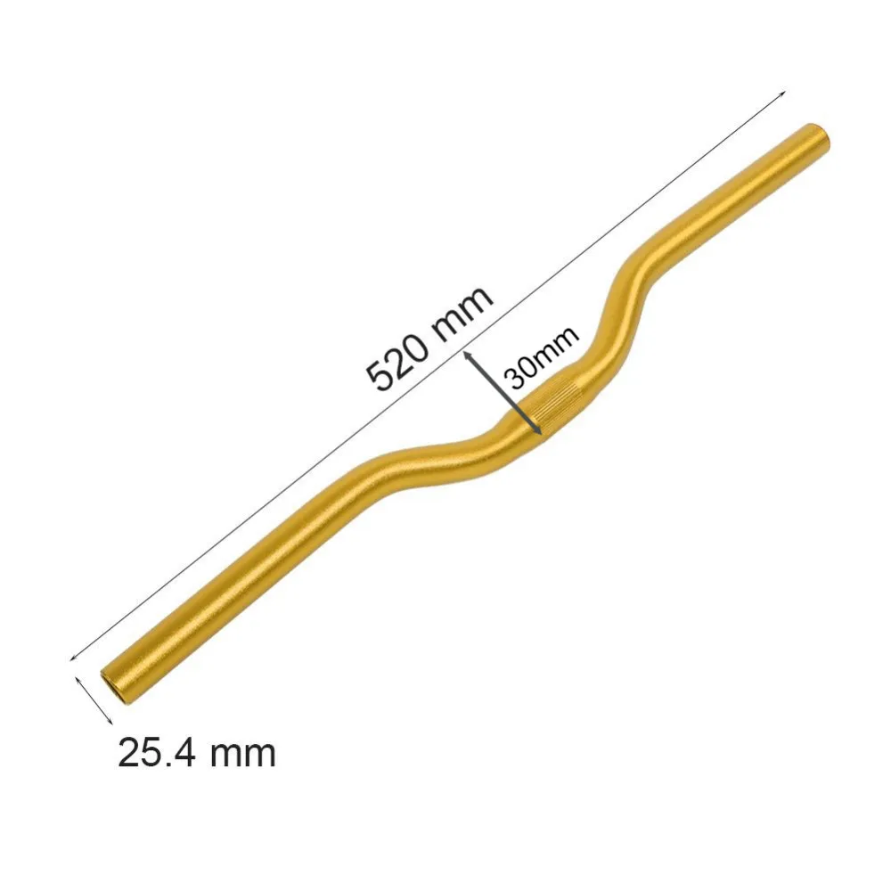 25,4*520 мм алюминиевый сплав, велосипедный стояк, ультра-светильник, длинный гоночный велосипед, горизонтальный изогнутый руль для MTB, велосипедные аксессуары