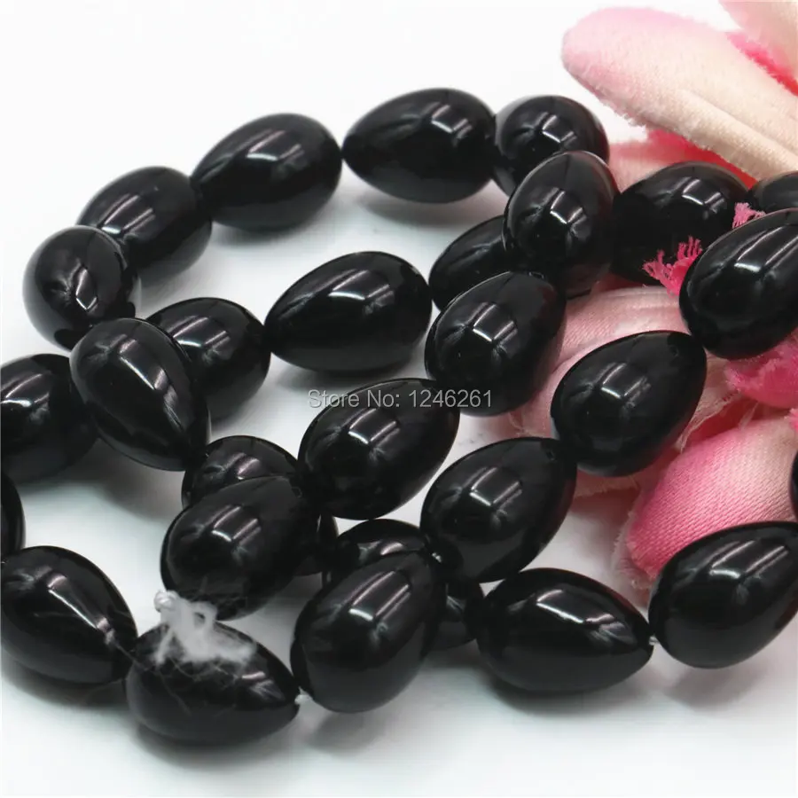 

Hot Sale Black Accessories Drops Imitation Pearl Glass Loose DIY Beads Stone Hand Made Jewelry Making Design Women Gifts 9x13mm