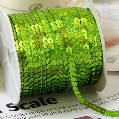 Блестки Стрейчевые плоские круглые 6 мм 100 ярдов|flat round sequins|round sequinsspangle sequin |
