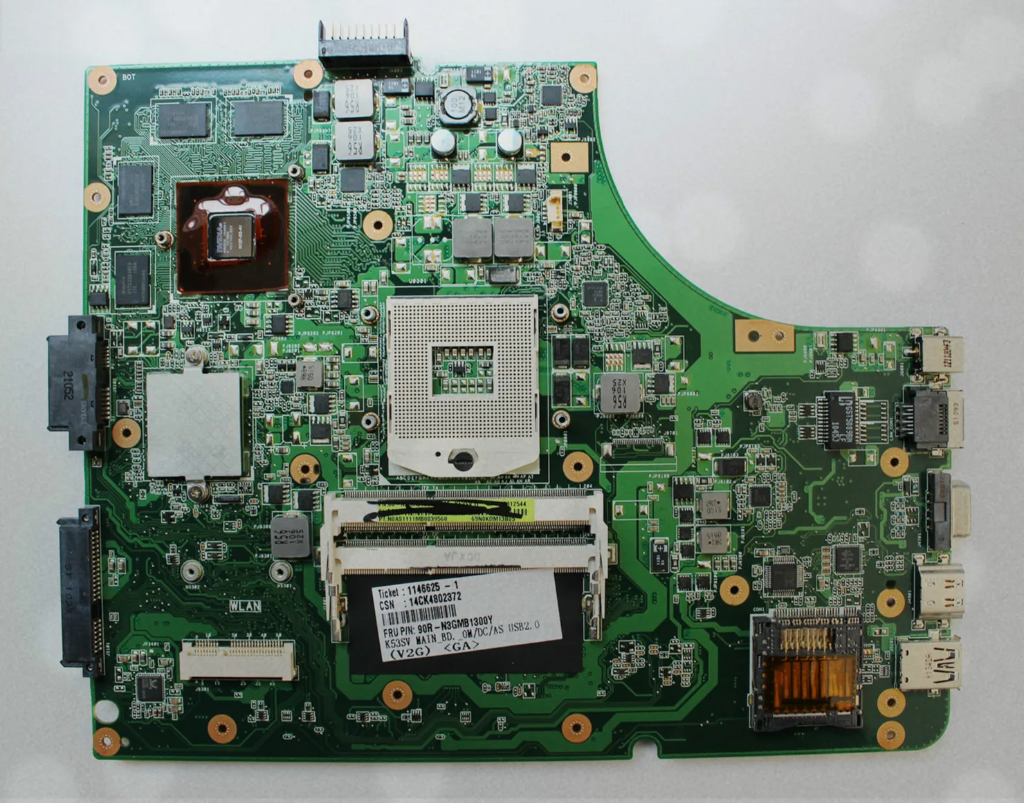 Б/у материнская плата для ноутбука asus X53S A53S K53SJ K53SC P53S K53SV REV: 3 1 USB3.0 GT540M 2G |