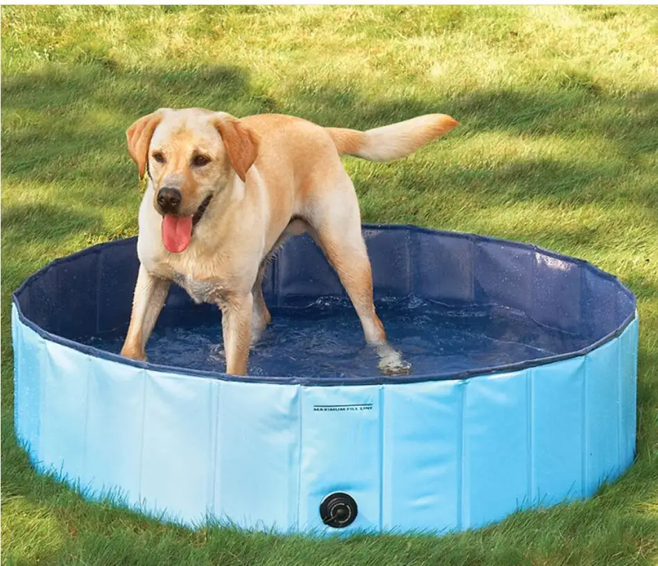 160*30cm Large Hard Plastic Foldable Collapsible Paddling Dog Pet Pool Foldable Pet Dog Swimming House Bed Summer Pool