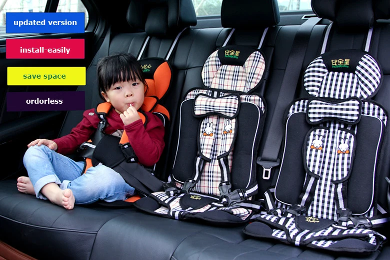 

Baby Safety Car Seat Portable Children Booster Seat Soft Thickened Head Cushion Adjustable Strap Children Safety Car Accessory