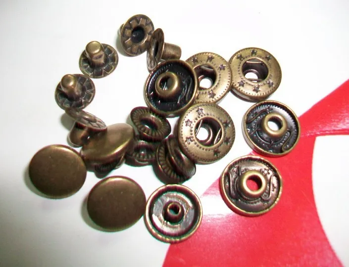 200sets 12MM metal snaps buttons jean button clothing for sewing craft