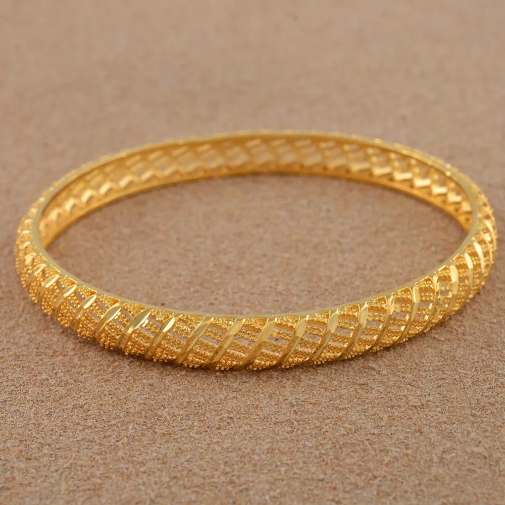 Anniyo 4 шт./лот, не открывается/ браслет в дубайском стиле для женщин, золотой цвет африканские браслеты ювелирные изделия Ближний Восток подарки#086968M