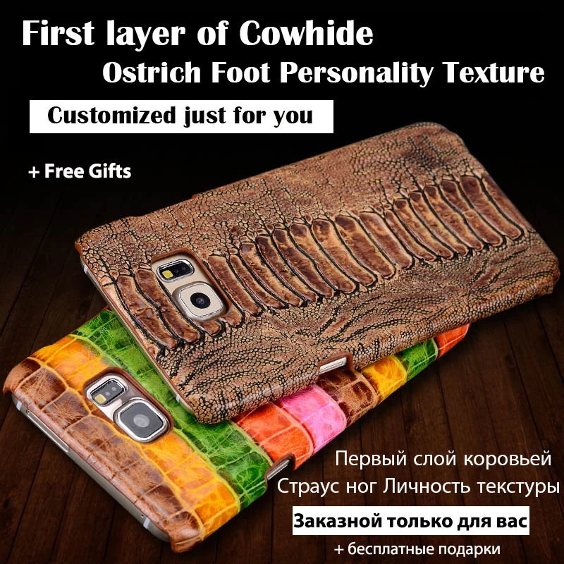 

Back Case For Sony Xperia Z L36h C6602 C6603 Top Quality Luxury Ostrich Texture Cowhide Genuine Leather Mobile Phone Rear Cover
