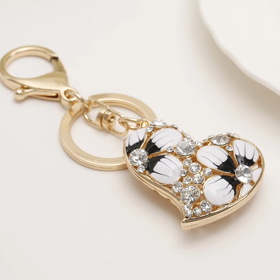 Keychain Rhinestone Heart  Women's Bags Key Handmade Accrssories Charming Decora