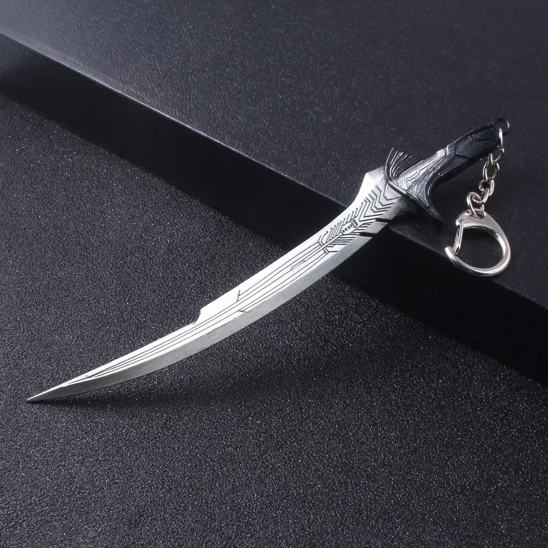 

Alita Battle Angel Damascus Knife Keychain Game Persona 5 P5 Haru Okumura Axe Key Chain Personalized Weapon Model Car Keyring