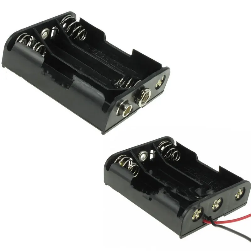 Series Circuit DC 4.5V Battery Case 3 X AA 1.5V NI-MH Batteries Spring Storage Holder Box With Cable |