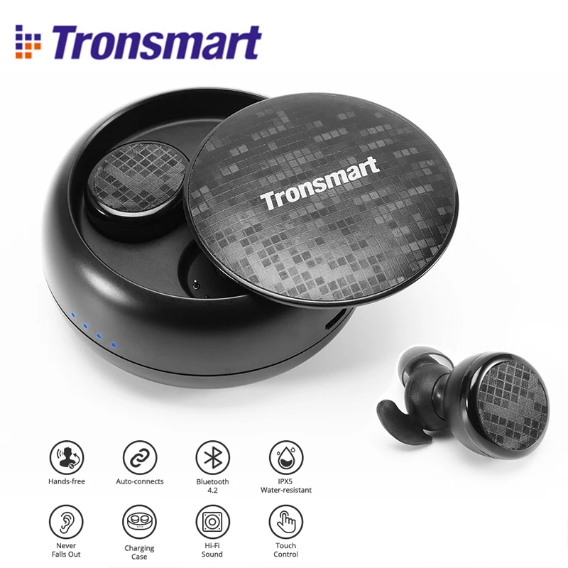 Tronsmart Encore Spunky Buds Bluetooth наушники настоящие беспроводные стерео наушники IPX5 водостойкие с микрофоном для телефонов