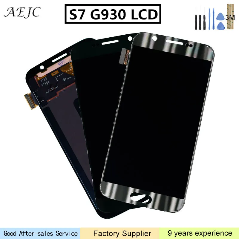 

5.1" Super OELD For SAMSUNG S7 G930A G930F G930 LCD Display Touch Screen Digitizer Assembly Replacement For SAMSUNG S7 LCD