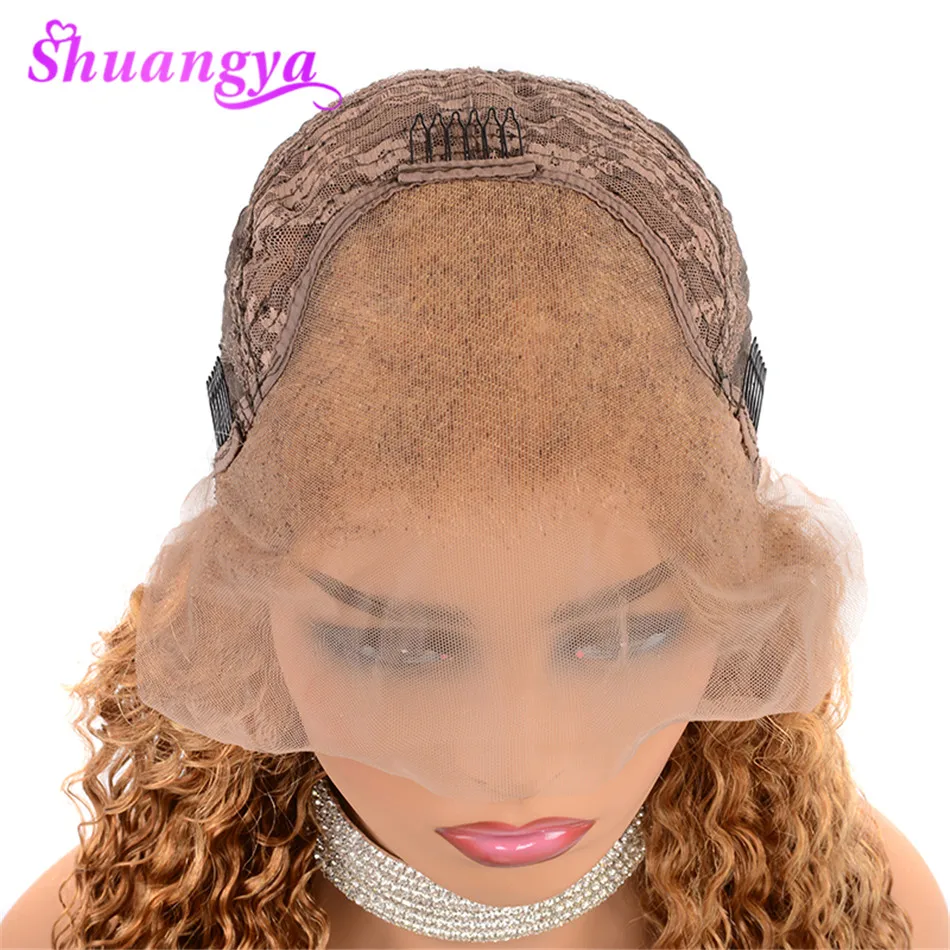 Deep Wave Lace Front Human Hair Wigs With Baby Hair 150% Density Brazilian Human Hair For Black Women Color #27 Wig Remy Hair