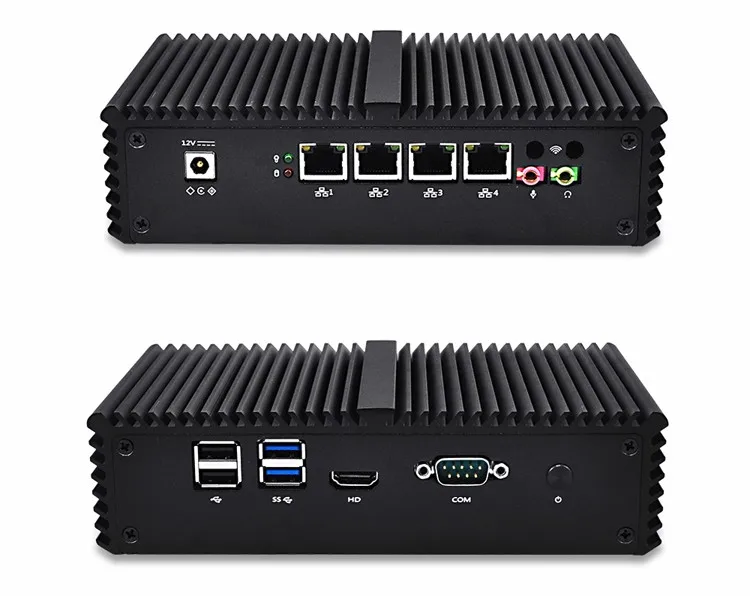 KANSUNG Pfsense мини-ПК Core i3 4 Gigabit Lan безвентиляторный Настольный Nuc брандмауэр X86 одноплатный компьютер Linux Ubuntu неттоп