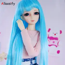 Allaosify bjd волос 1/3 1/4 1/6 BJD куклы высокой Температура парик Девушка Длинные прямые парики SD BJD парик с bang