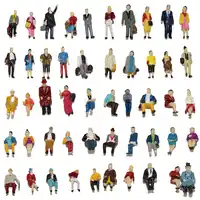 100pcs HO scale 1:87 Standing and Seated Passenger People Sitting Figures Model Train Layout P8715