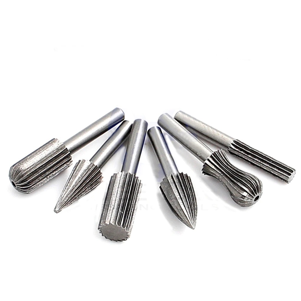 

6PC CNC Router Bit Rotate File Graver Electric Grinder Accessorie Wood Cutters for Wood Milling Face Cutter Form Milling Cutter