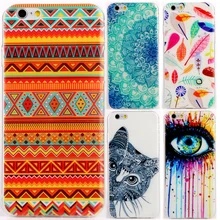Special Eye Design Silicon Soft TPU Cover Cases For Apple iPhone 6 6S Rainbow White Case