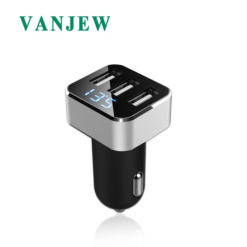 

VANJEW C15 3 USB Charger Quick Charge Power Adapter 3 USB Ports Voltage Detection Fast Mini Car Charger For iPhone For Samsung