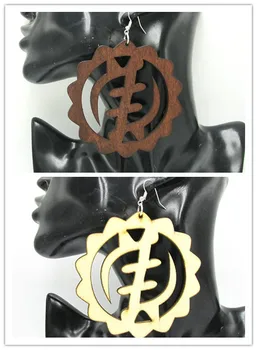 

5pairs/lot 2016 Unfinished Adinkra Gye Nyame Earrings