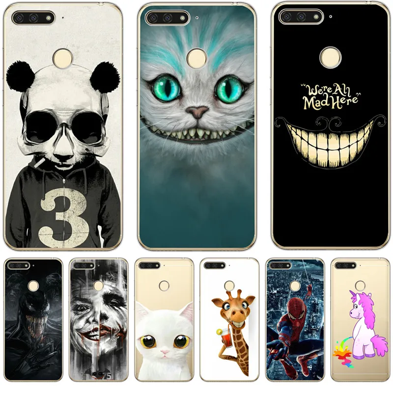 

Luxury Marvel Joker Unicorn Venom For Huawei Honor 10 9 8 8X 8C 7A 7C 7X 7 6X 6A Lite Cover Case Silicone Funda Coque Etui