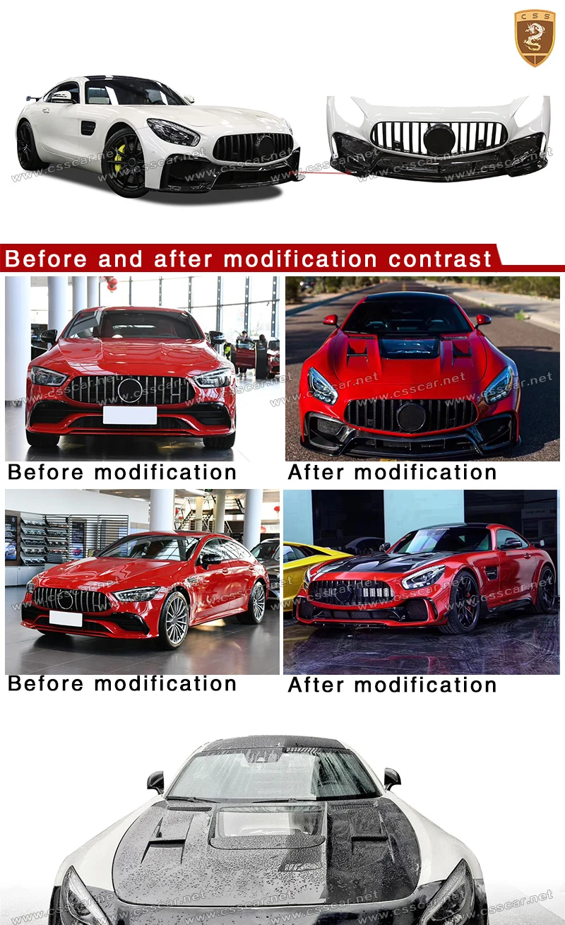 Настоящие комплекты для тела из углеродного волокна для Benz AM-G GT, углеродное волокно, передний бампер, карбоновый диффузор, авто модификация, Стайлинг автомобиля
