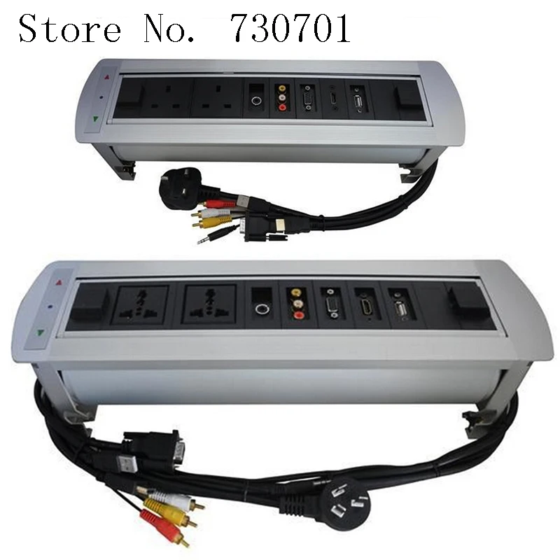 2018 Motorized conference furniture Socket av power plug rotation