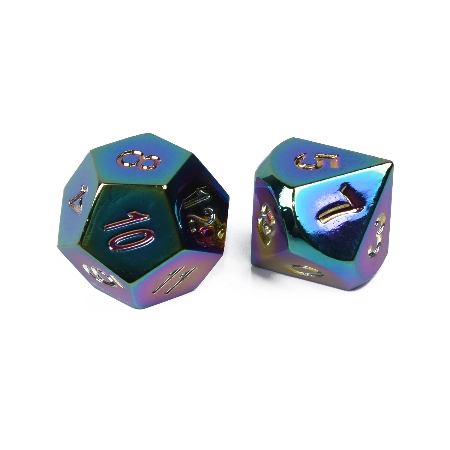 Многогранная игральная игра в кости 7 шт./компл. Радуга Металл MTG DND РПГ Новогодняя Коллекция легкий вес