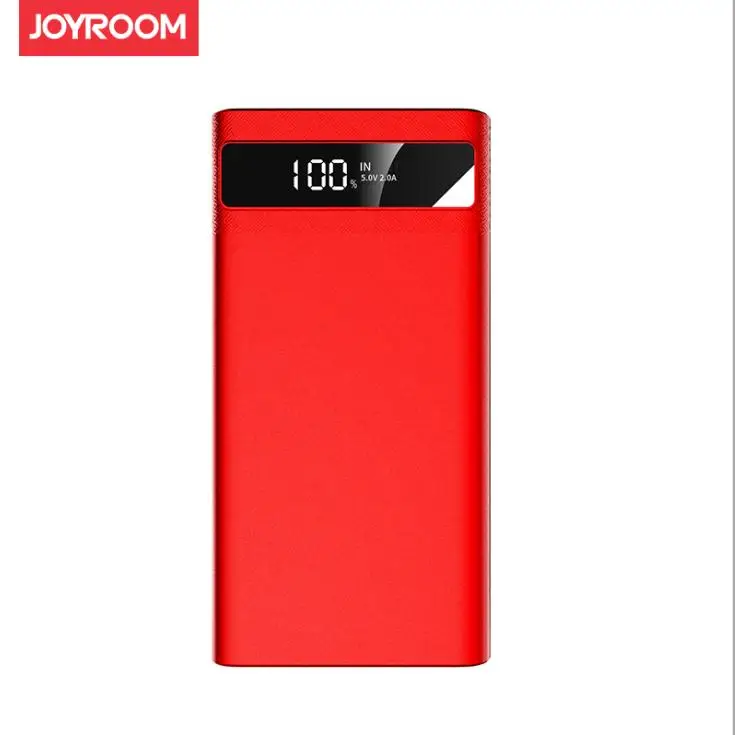 Joyroom 2.1A Max Quick Charge светодиодный блок питания 10000 мАч Dual USB lcd power bank Внешнее зарядное устройство для мобильных телефонов планшеты - Цвет: Красный