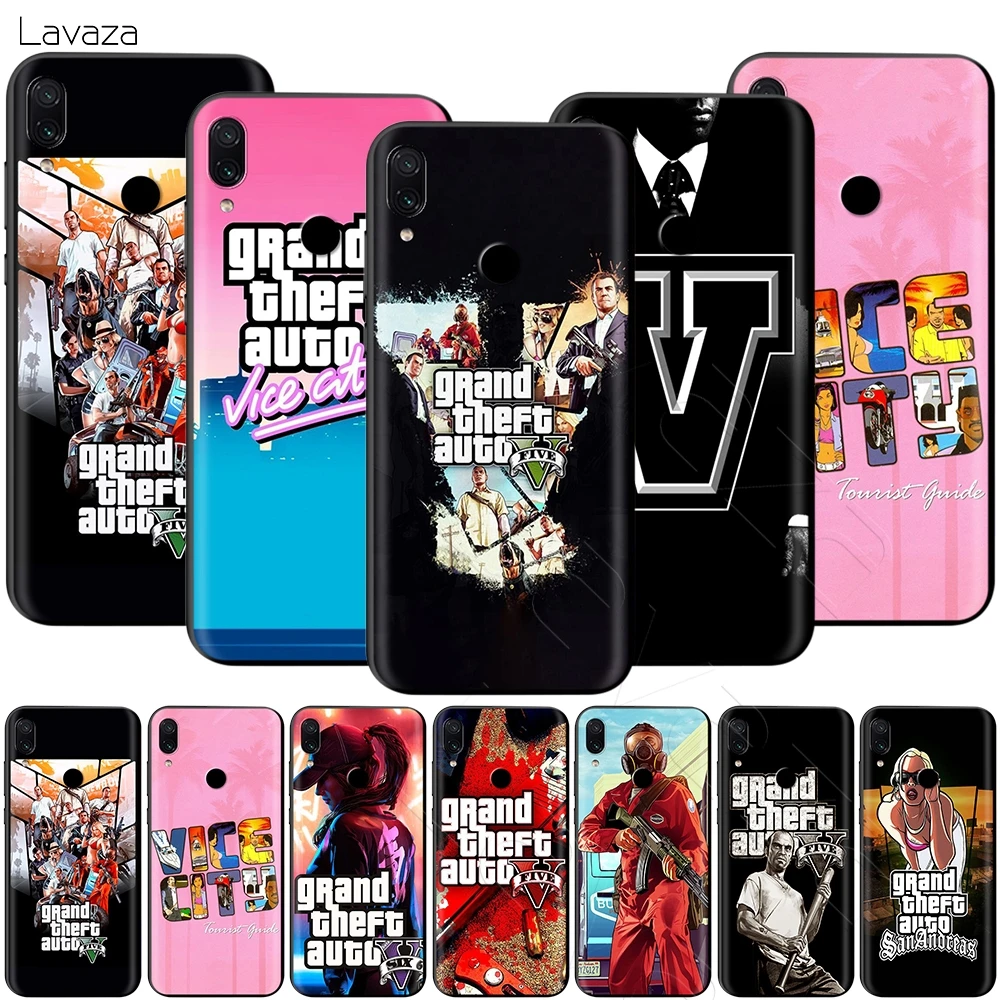 Gta 5 Grand Theft Case for Xiaomi Redmi Note 8 9 9S K30 Pro MI MAX 3 6 SE A1 A2 A3 10 Lite Plus 8A F1 |