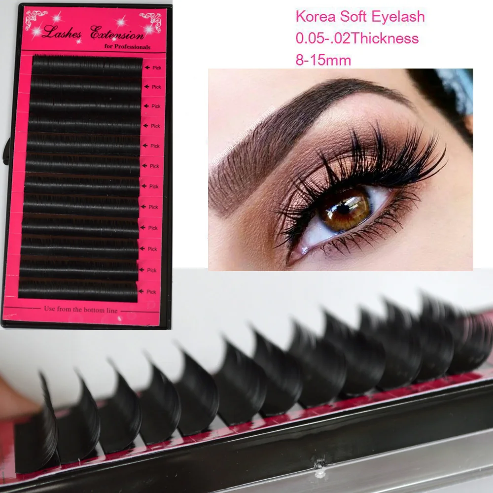 

10boxes Charming Eyelashes,Russia volume false mink eyelash silk individual lashes extension B/C/D Curl All Size 3D eye lash
