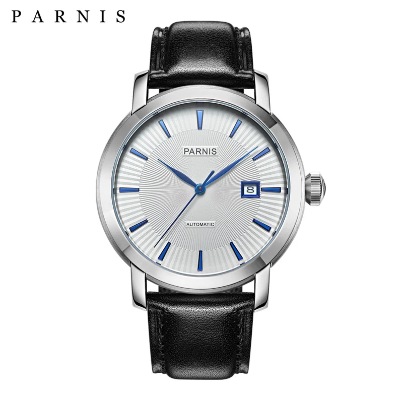 

41mm Fashion Automatical Men Watches 21 Jewels Japan Automatic Movement Sapphire crystal Men's Wrist watch Silver Marker Parnis