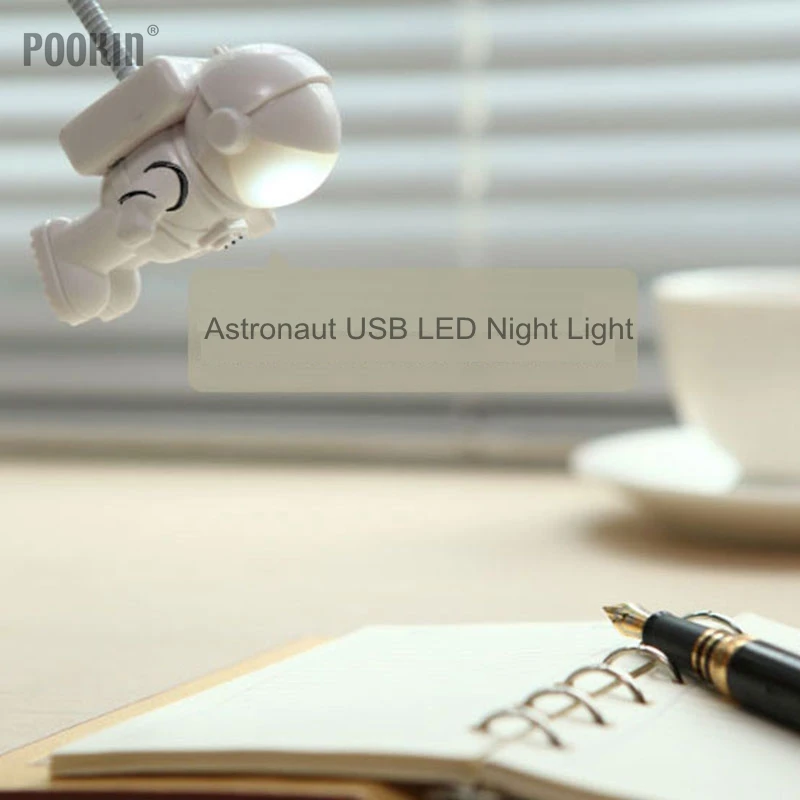 Astronaut USB LED nightlight children's Spaceman novelty night light Book Reading Bulb 3d led night light lamp spaceman adjustable usb led night light
