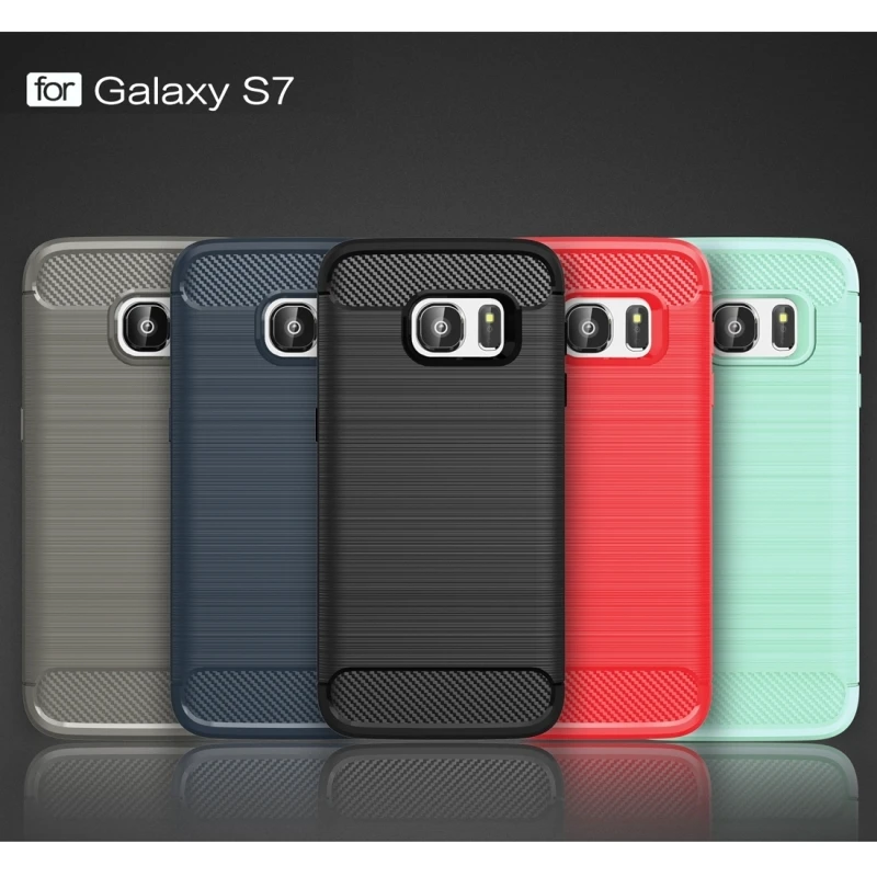 For Samsung Galaxy S7 Case TPU +PC Frame Hybrid Silicon Back Cover For