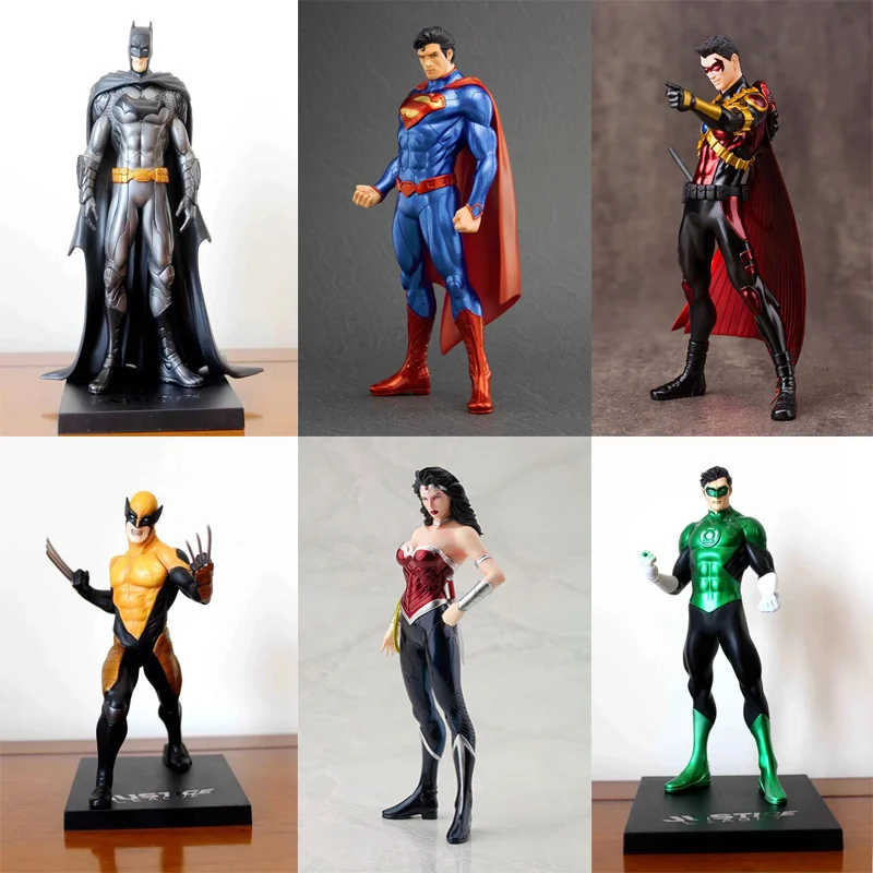 

18 cm ARTFX 52 Superhero Superman Batman Wonder Woman Red Robin Wolverine Green Lantern action PVC Figure Collection Model Toy