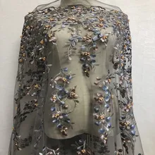 50 см/Лот) вышитая бисером Ткань для шитья сетчатая ткань ручной работы сетчатая Тюлевая ткань для лоскутного шитья DIY декоративная