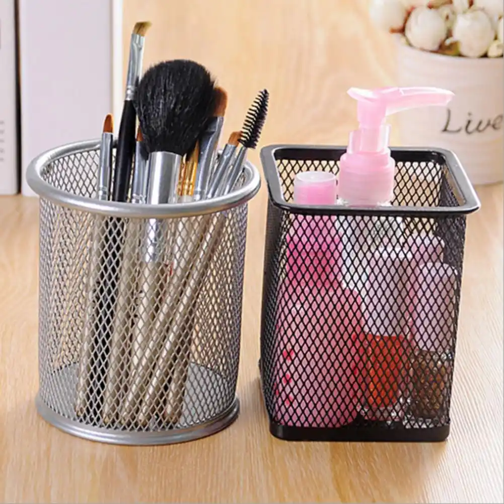 Metal Pen Holder Multifunctional Office Organizer Mesh