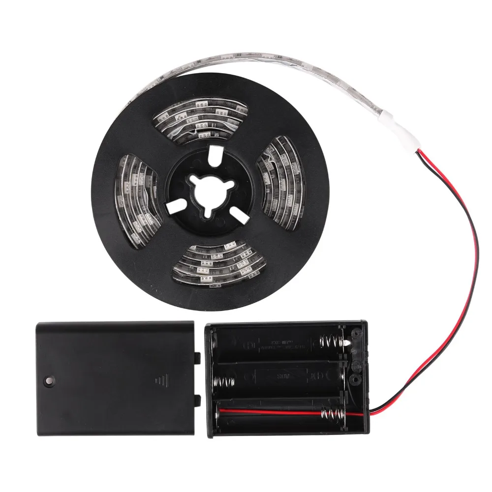 Светодиодная лента на батарейках 3528 SMD 50 см 1 м 2 теплый белый/холодный белый/RGB
