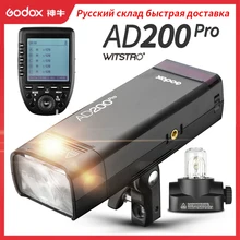 Godox AD200Pro Outdoor Flitslicht 200Ws Ttl 2.4G 1/8000 Hss 0.01 1.8 S Recycling 2900 Mah Batterij Met xpro Trigger