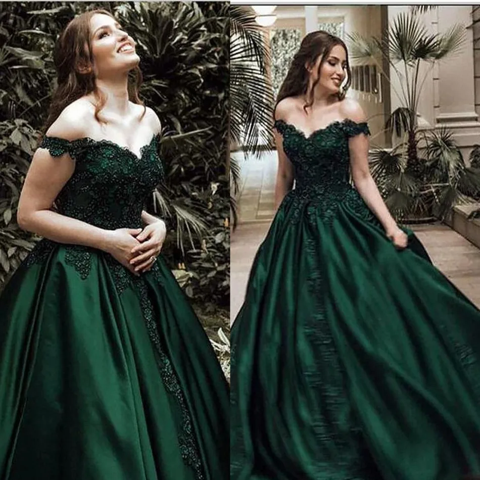 Саудовская Арабский темно-зеленый длинные платья Кружева аппликации из бисера линии Формальные Платья для вечеринок v-образным вырезом на шнуровке Abiye платье