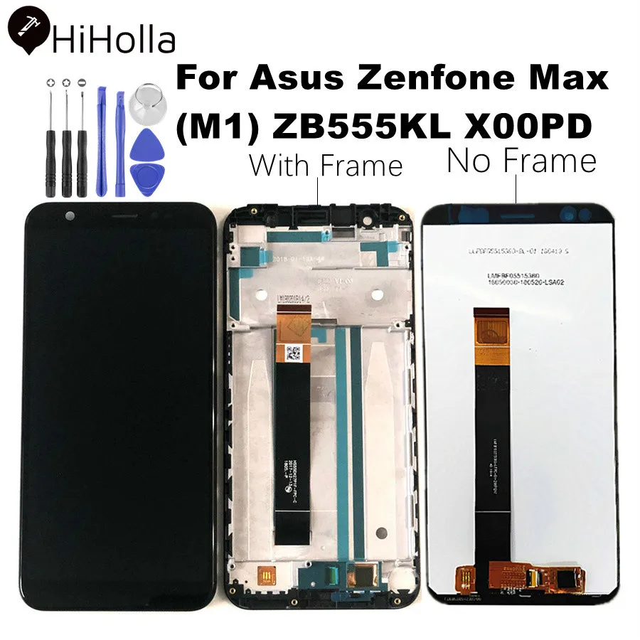 

For Asus Zenfone Max M1 ZB555KL LCD Display Touch Screen Digitizer With Frame ZB555KL For ASUS X00PD LCD Screen Replacement