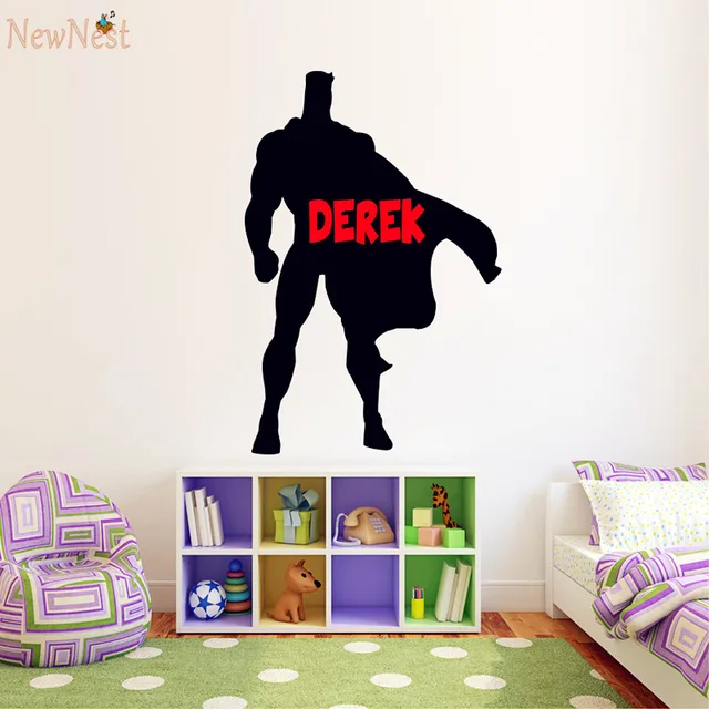 Name Wall Decor aliexpress : buy superhero and custom boy's name wall art Name Wall Decor aliexpress : buy superhero and custom boy's name wall art
