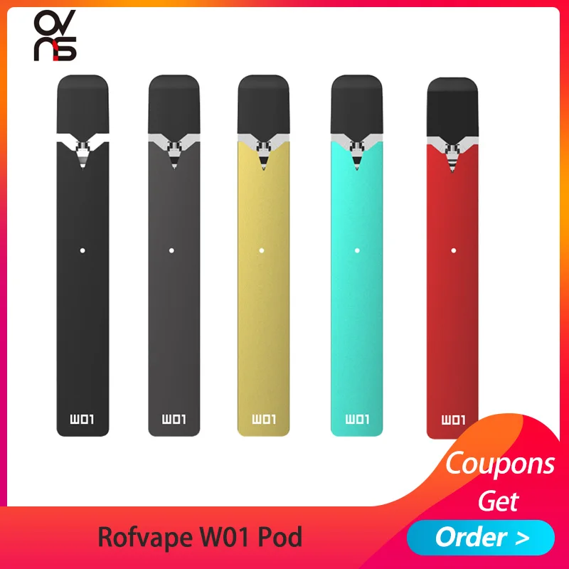Электронная сигарета Ovns Rofvape W01 Pod Vape Kit встроенный аккумулятор 280 мАч и картридж 0 7