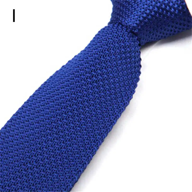 Хит, модные мужские галстуки, одноцветные мужские тонкие вязаные галстуки, галстуки на шею, галстуки, Узкий Тонкий Галстуки - Цвет: I