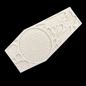 

Good Feather Butterfly Lace Cake Border Silicone Molds Wedding Cake Decorating Fondant Mold Chocolate Candy Mould