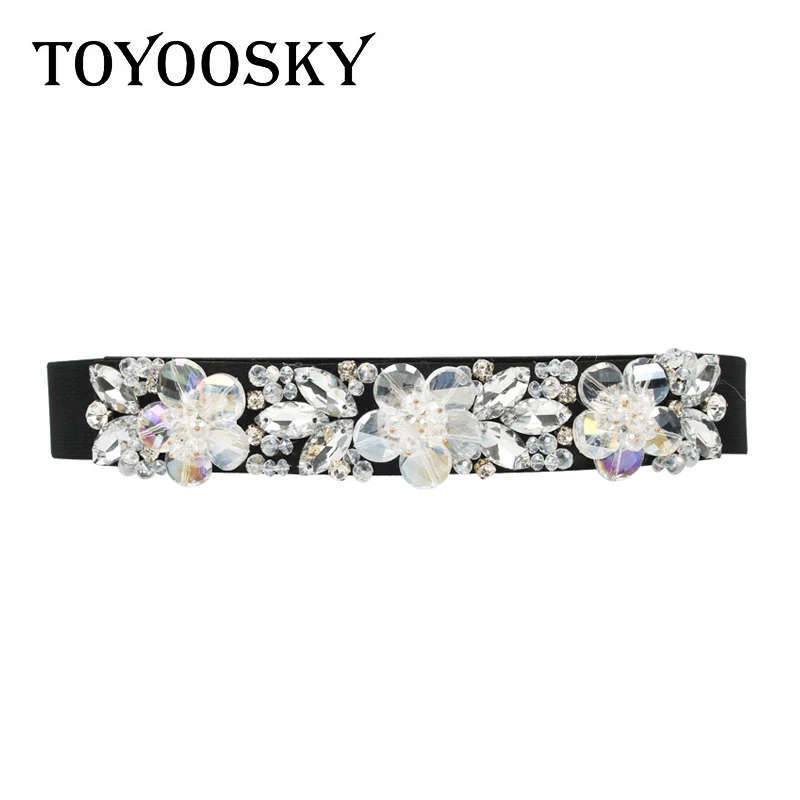 TOYOOSKY/новые модные черные женские ремни из искусственной кожи со стразами и