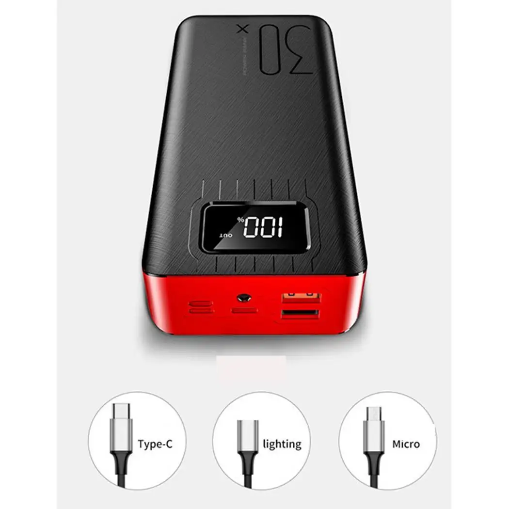 3 USB Горячая 30000mah внешний аккумулятор повербанк банк силы портативный мобильный