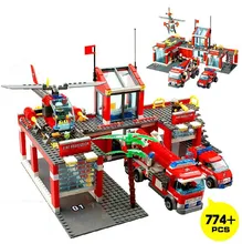 KAIZI Super Large Fire Station Building Blocks plastic Model Kit Kids Gifts Education Bricks Toys Sets Compatible with Lepin