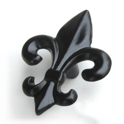 antique cabinet door Handle knobs wardrobe kitchen drawer Handle black aluminum single hole cupboard Handles for Furniture