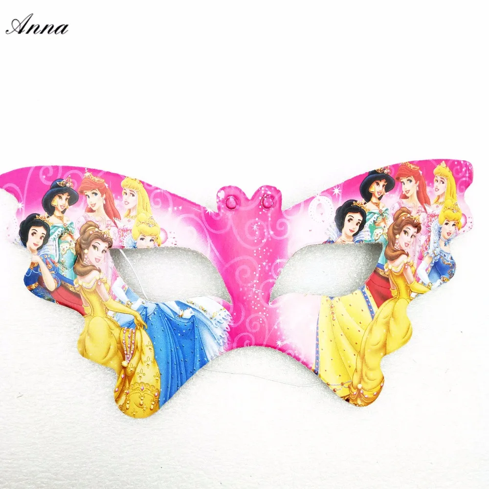 

10pcs/lot Cartoon Disney Princess Theme Eye Cover Favors Face Masks Birthday Party Decoration Masks Children Birthday Party Set