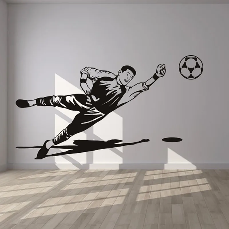 Настенные наклейки Goalkeeper для футбольного мяча Виниловая наклейка обои домашний